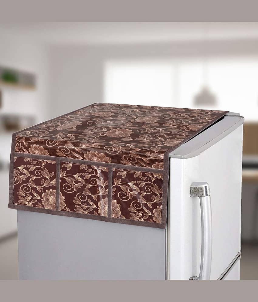 E-Retailer - Brown PVC Fridge  Top Cover (Pack of 1)