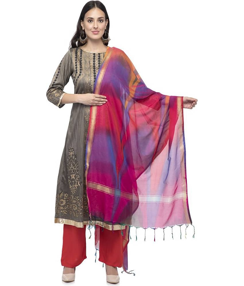 A R Silk Multicoloured Katan Silk Tie & Dye Dupatta