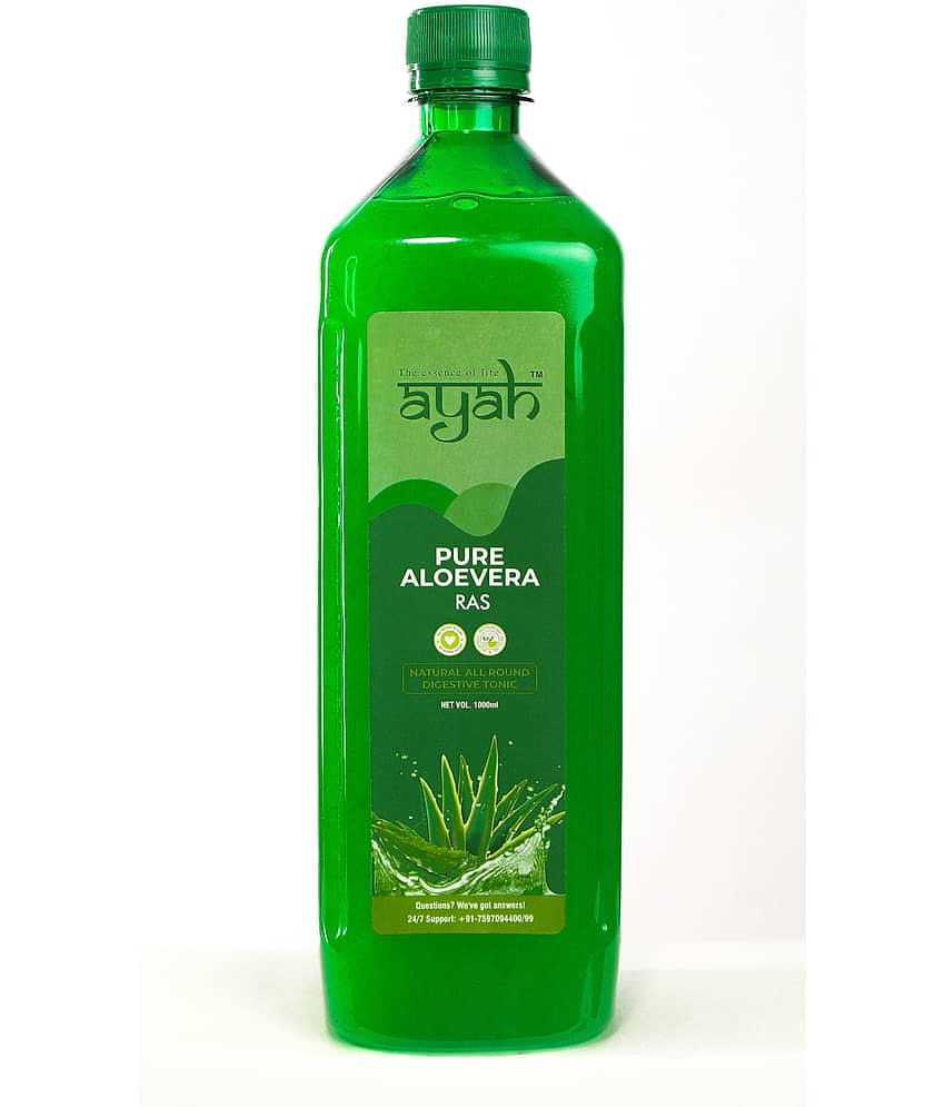 Ayah Aloe Vera Juice - Ayurvedic Detox | Boost Immunity, Skin Tone, Digestion and Hair Care | Reduce Acne, Bloating and Constipation | Rich in Antioxidants | Relieves Joint & Body Pain (1000ML)