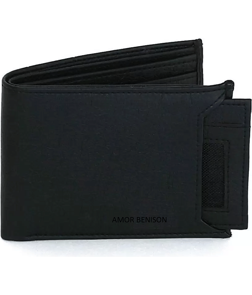 Amor Benison Black PU Men's Regular Wallet ( Pack of 1 )