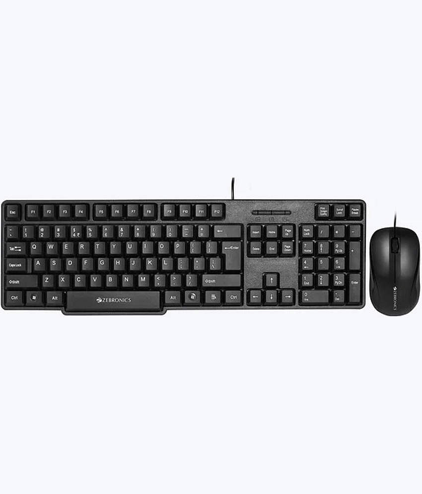 Zebronics Black USB Wired Keyboard Mouse Combo