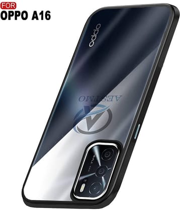 AESTMO - Transparent Polycarbonate Plain Cases Compatible For Oppo A16 ( Pack of 1 )