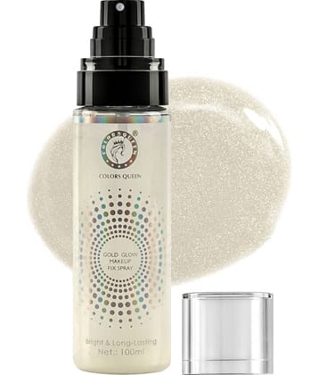 Colors Queen Gold Glow Makeup Fixer Spray - 100ml (Pack of 1)
