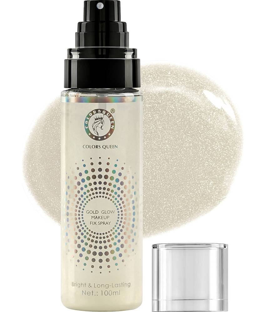 Colors Queen Gold Glow Makeup Fixer Spray - 100ml (Pack of 1)