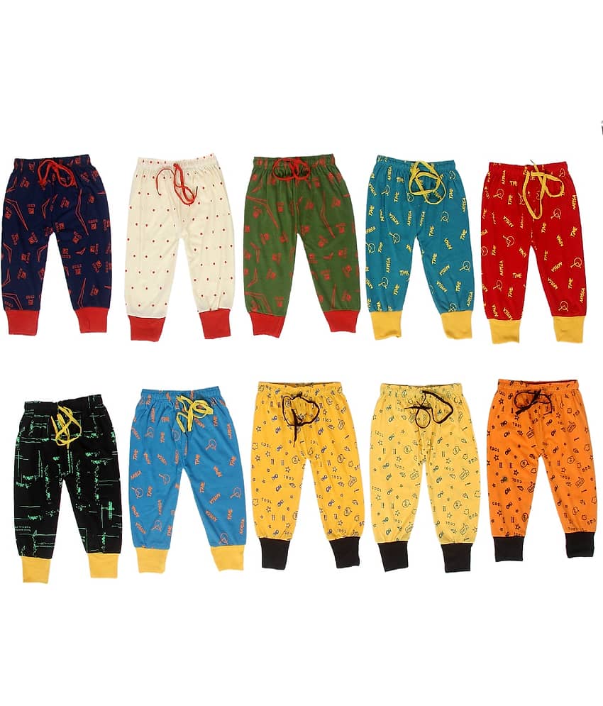 DIAMOND EXPORTER Pack of 10 Baby Boys Hoisery Pyjama ( Multi Color )