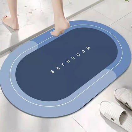 Ruhi Water Absorbing Mat for Bathroom Quick Dry Rubber Backed Anti-Slip Floor Mat Non Slip Mat for Home, Kitchen (40 x 60 CM) (Pack of 1)