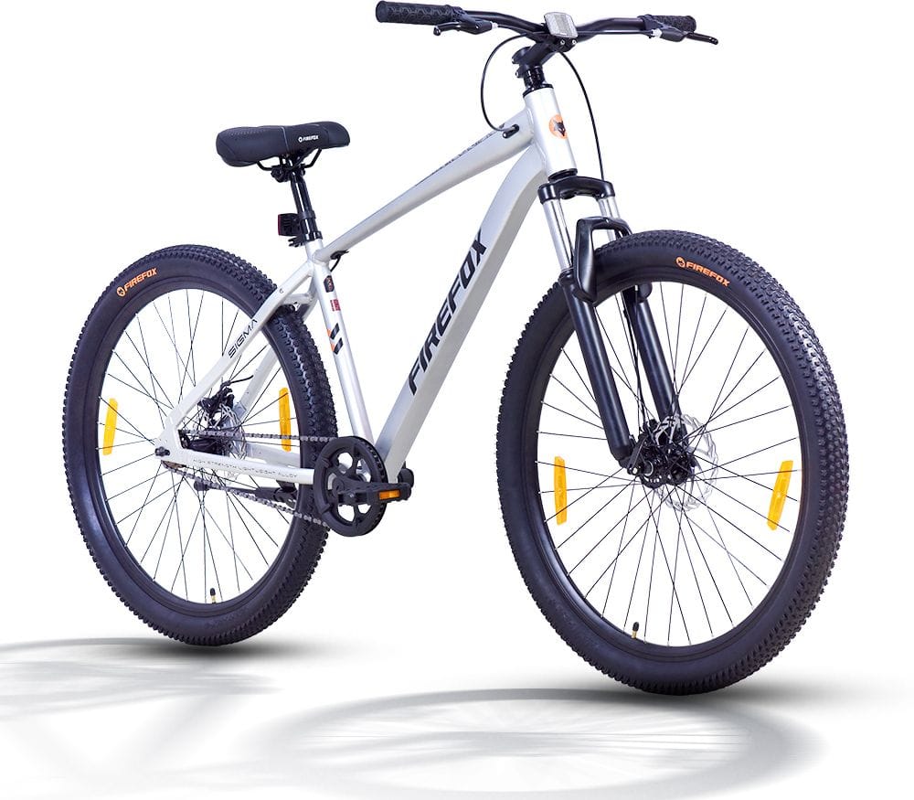 FIREFOX Sigma 29T Mountain Cycle (Single Speed, Silver, Black, Only Front Suspension)