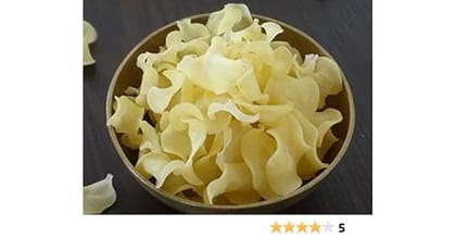 Ready to Fry Raw Rajapuri Dry Potato Chips, Homemade, Falahari Aloo Chips Tea Time Snacks, Air Fry Instant Snacks Vrat/Fast Papad, Sun Dried Potato Slic - 500 Gms.
