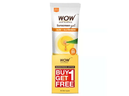 WOW Skin Science Sunscreen Gel SPF 55 PA++++ Advanced UV & Blue Light Defense - 150ml