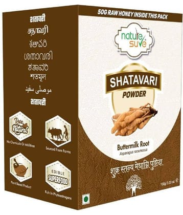 Nature Sure Shatavari Powder 100G With Raw Honey 50G Powder 1 Gm Pack of 1