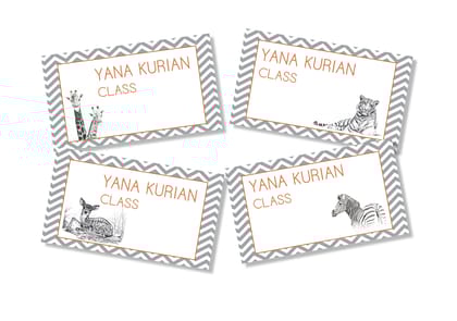 Book Labels - Animal Art-12