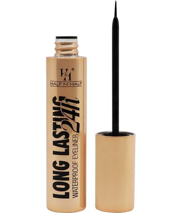 Half N Half Long Lasting 24h Waterproof Eyeliner, Black (8ml)