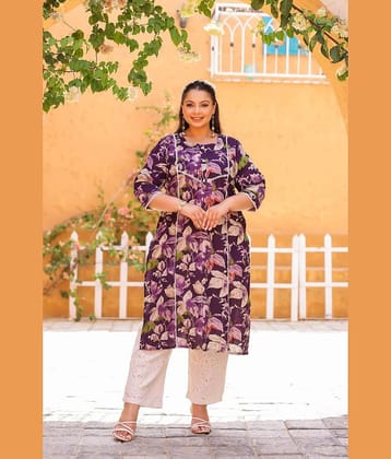 Flavia Creation Women Cotton Printed A-line Kurti ( Multicolor )