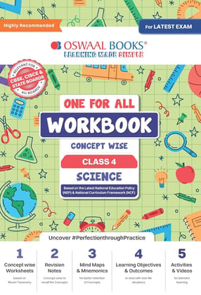 OSWAAL CBSE ONE FOR ALL WORKBOOK SCIENCE CLASS 4 WITH 2025 CBSE PATTERNS BY BOARDS [Paperback] oswaal