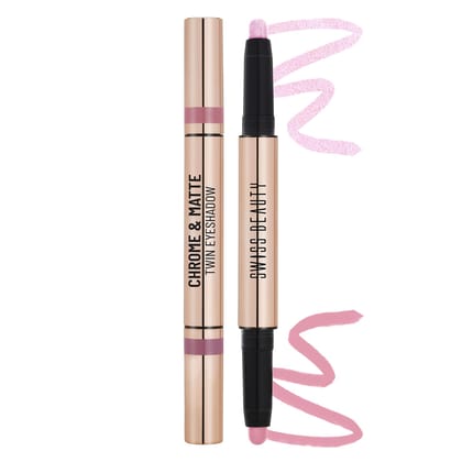 Swiss Beauty Chrome & Matte Twin Eyeshadow Stick | Mix of Matte and Shimmer | Easy to blend, non creasing eyeshadow | 24 Hour Stay | Shade- Autumm Break, 2g Swiss Beauty Chrome & Matte Twin Eyeshadow Stick | Mix of Matte and Shimmer | Easy to blend, non 