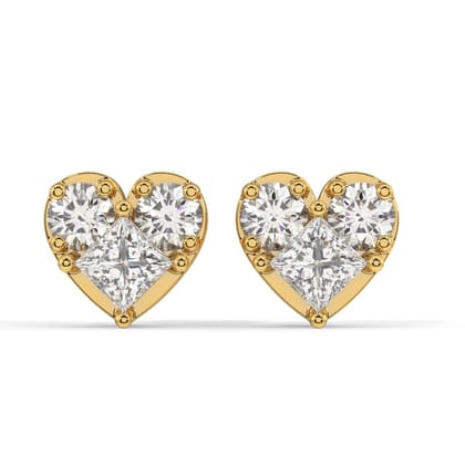 Golden Heart Earrings YELLOW GOLD