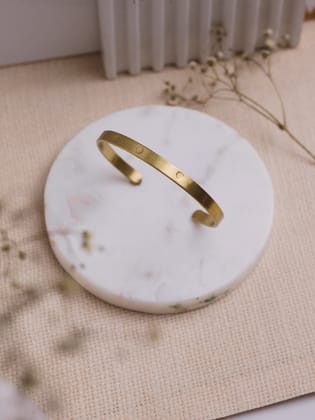Band Brass Adjustable Bracelet (Anti Tarnish)