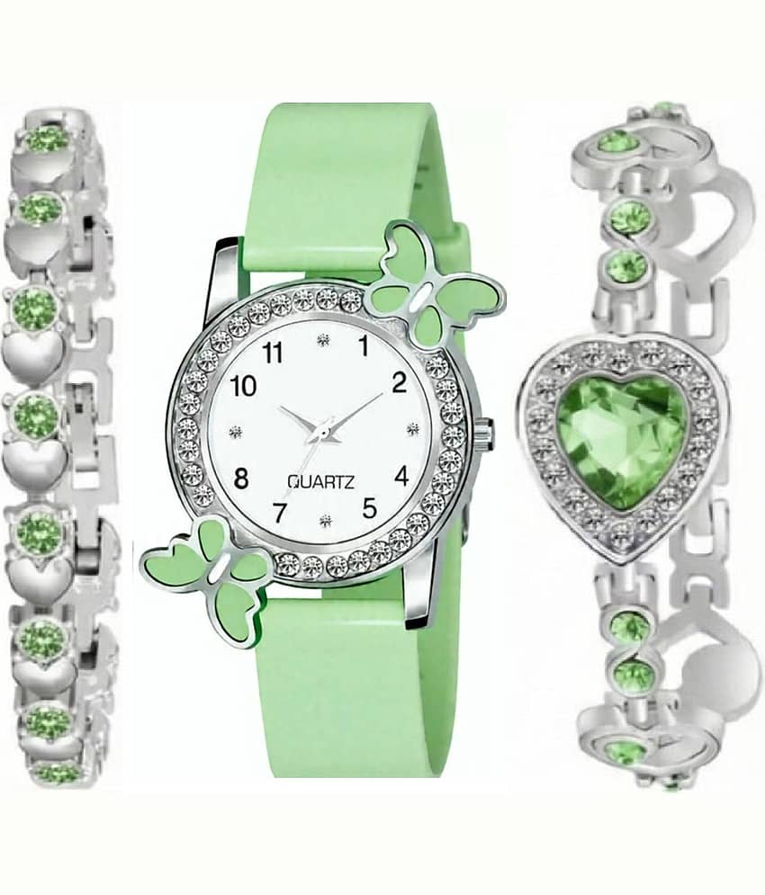 Shivark Green Silicon Analog Womens Watch
