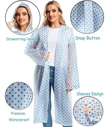 Infispace Polyester Long Raincoat - Blue