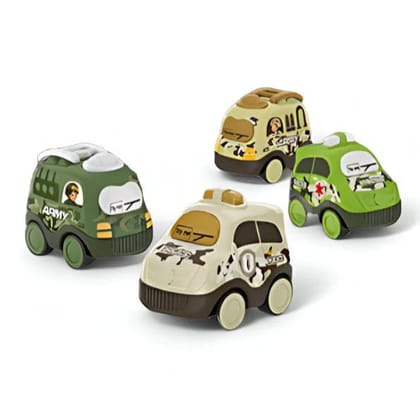 Friction-Powered Army Patrol Car for Kids