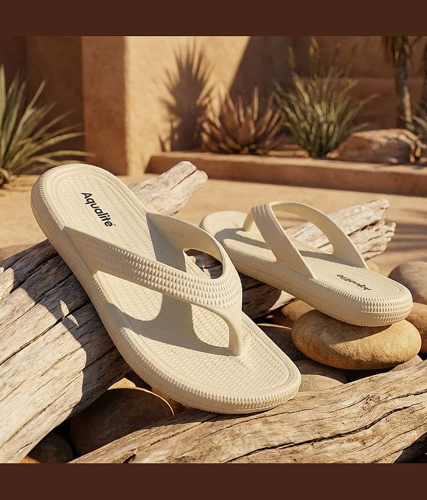 Aqualite Beige Women's Thong Flip Flop