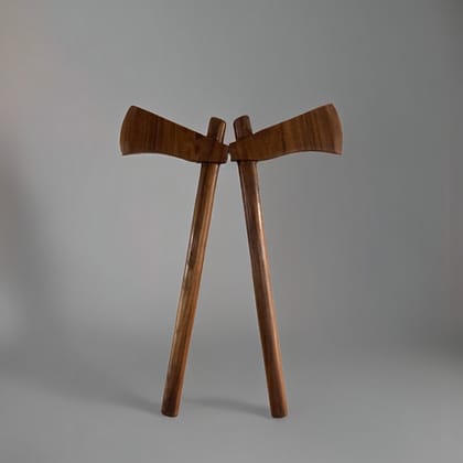 Handcrafted Ancient Indian Origin Wooden Showpiece for Decor in Brown