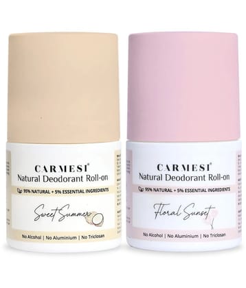 Carmesi Natural Deodorant Roll-ons Combo - Sweet Summer & Floral Sunset (2 x 50 ml)