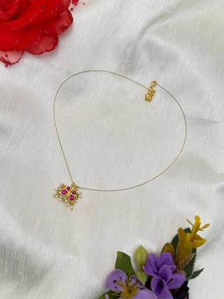 Invisible Chain Jadau Necklace 185