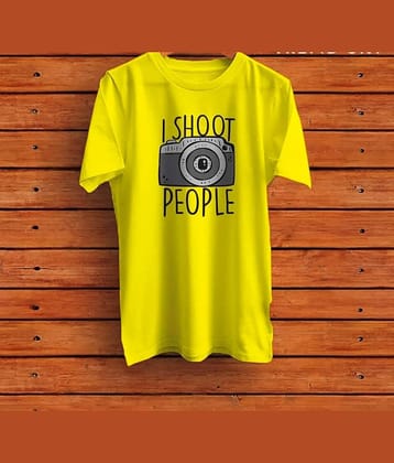 TREND SKY Polyester Regular Fit Printed Half Sleeves Men's Round T-Shirt - White ( Pack of 1 )