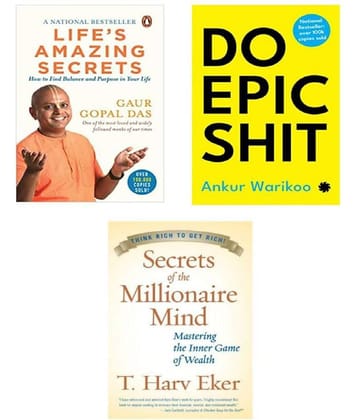 ( Combo of 3 books) Do epic shit & Life's Amazing Secrets &Secrets Of The Millionaire Mind ( paperback )
