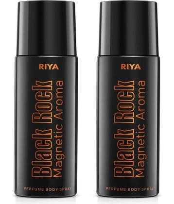 Riya Black Rock Deodorant Spray & Perfume For Men 300 ( Pack of 2 )