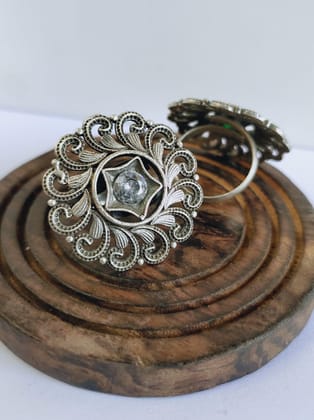 Silver Look-Alike Adjustable Finger Rings – Casual Wear | Sarichka-OFF White