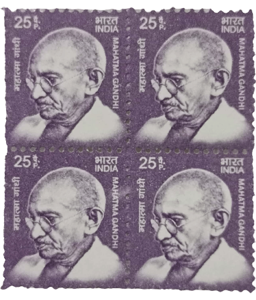 Hop n Shop - Mahatma Gandhi Block of 4 Stamps MNH 4 Stamps