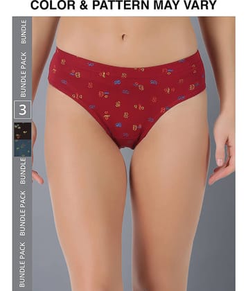 Dollar Lehar Super Combed Cotton Women's Printed Hipster Panty - Pack of 3 - (Print May Vary)
