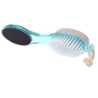 PEDISPIN 4-in-1 Callus Remover & Pedicure Brush Set - Foot Scrubber, Nail Brush, Emery File for Home Foot Spa