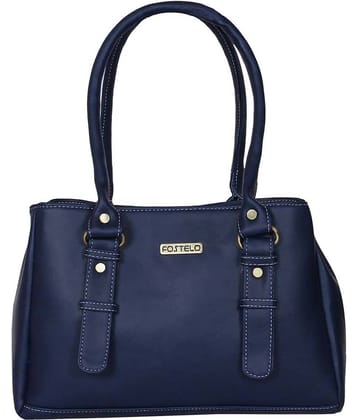 Fostelo -   Blue Faux Leather Shoulder Bag