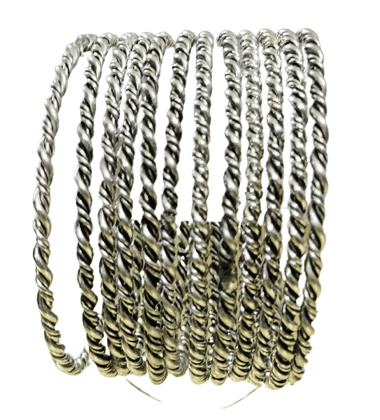 MRS RIGHT ALLOY CURL BANGLES SET FOR WOMEN AND GIRLS