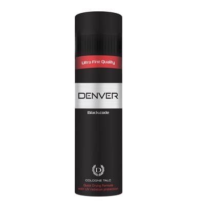 Denver Black Code Talc 100Gm, Scented Talcum Powder For Men Denver Black Code Talc 100Gm, Scented Talcum Powder For Men