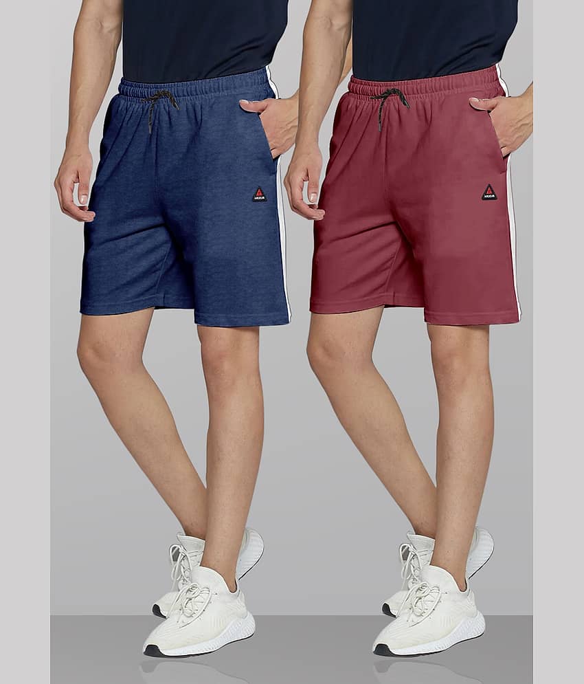Ardeur Multi Cotton Blend Men's Shorts ( Pack of 2 )