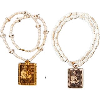 Abhimantrit-Bageshwardham Mala Hanuman Ji Tulsi Mala Beads Wood Necklace