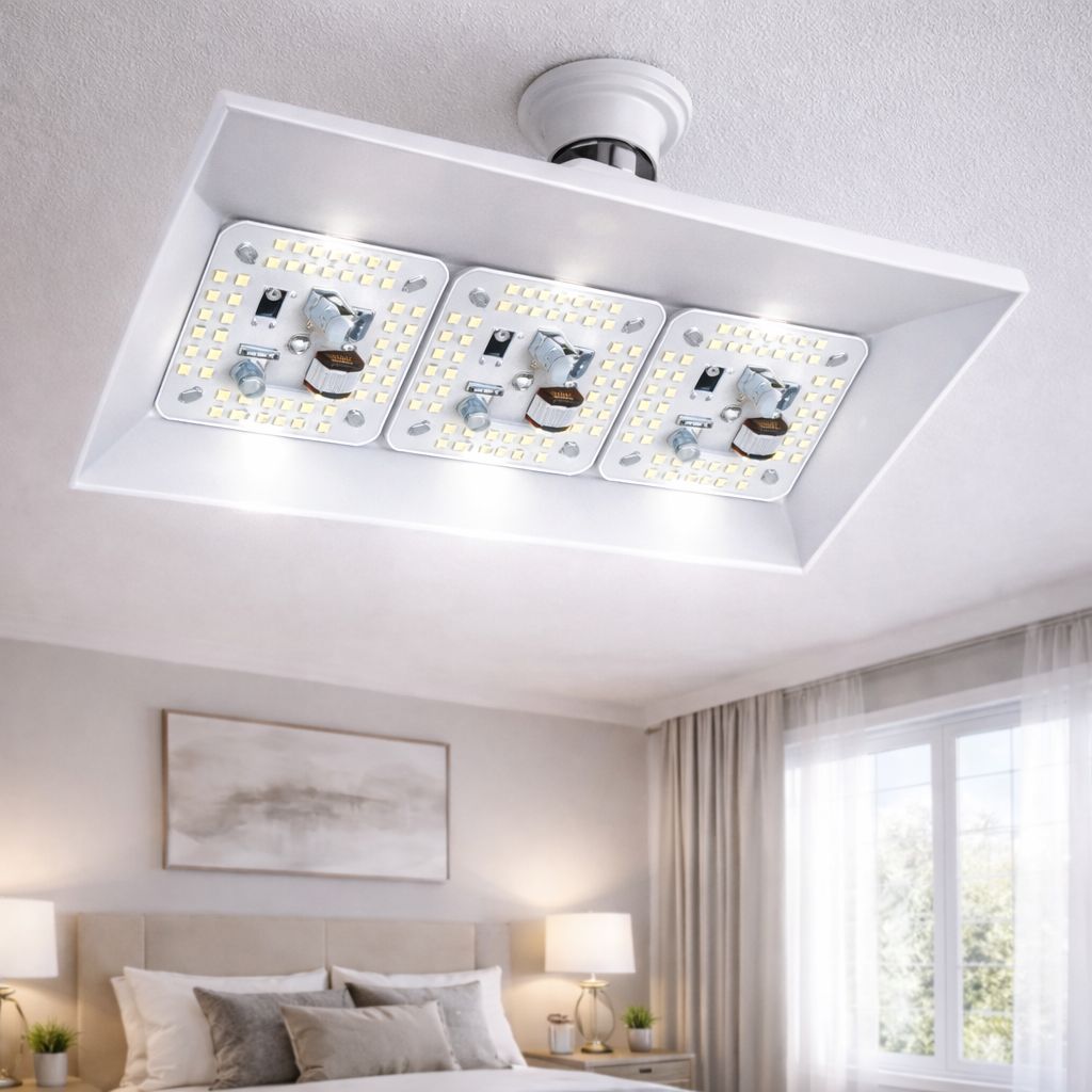 SPARKWORLD 3-Head LED COB Recessed Ceiling Light | Cool White | Indoor Decorative Downlight (Pack of 1) | Colour: 150 Watt