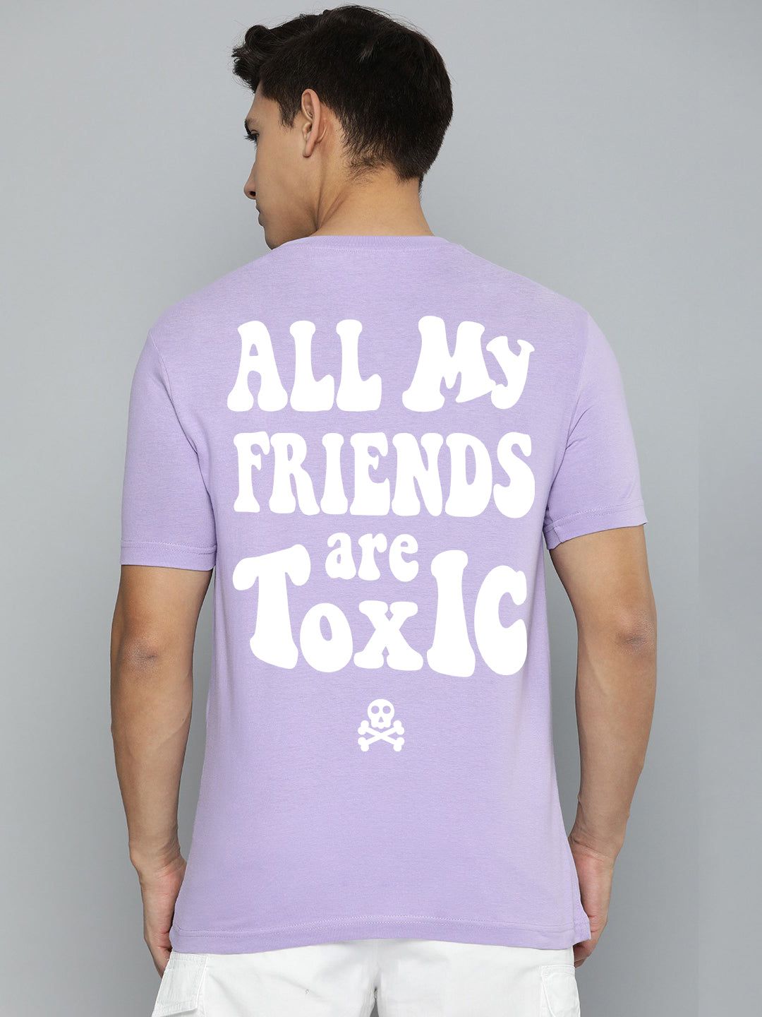 All My Friends Are Toxic Half Sleeve T-Shirt-Lilac / M