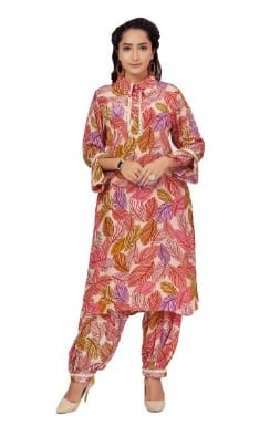 Pakistani Dress (Kurti with a Collar and Pant) - 5XL - Fashion By Palak Jain