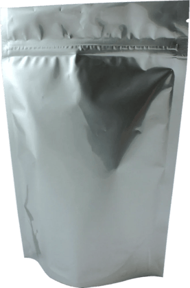 Matte Silver Standup Pouches 70x210x15x15 MM  100G Capacity 1000 pieces