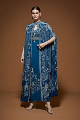 Navy Blue Kaftan-XS