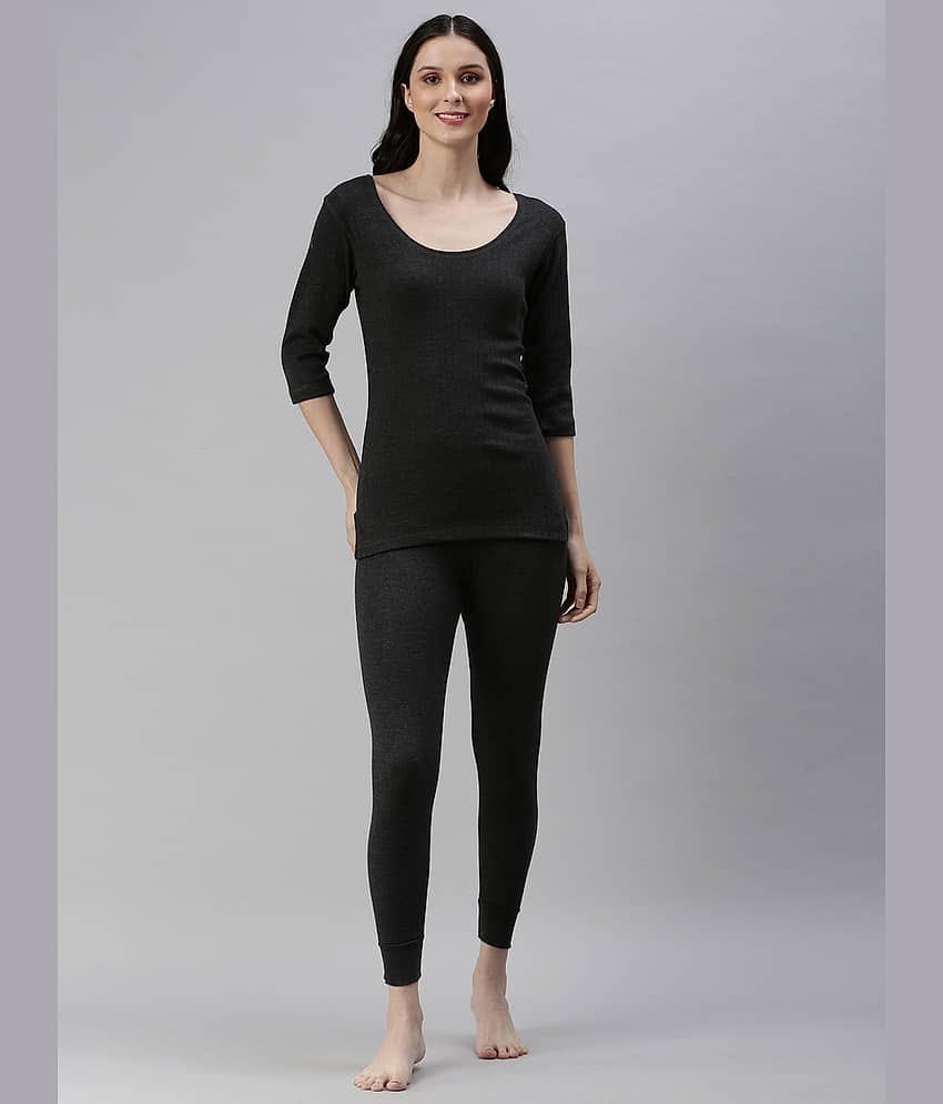 LUX PARKER Cotton Blend Thermal Sets - Black Pack of 2