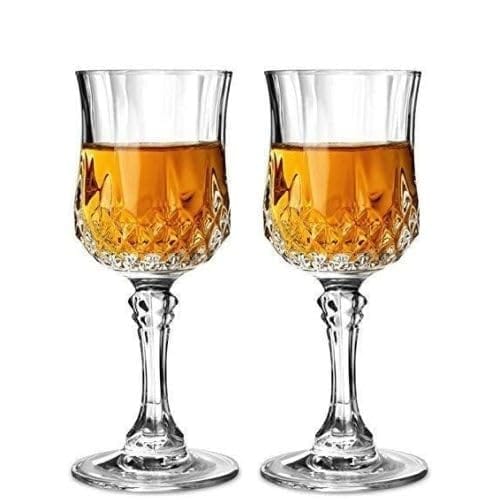 Stemless Wine Glasses 160 ML, Set of 2 Red & White Wine Glasses for Whiskey, Beer, Juice, Cocktail, Mocktail and Mixed Drink Long Stem Hand Blown Crystal - Unique Housewarming Gifts