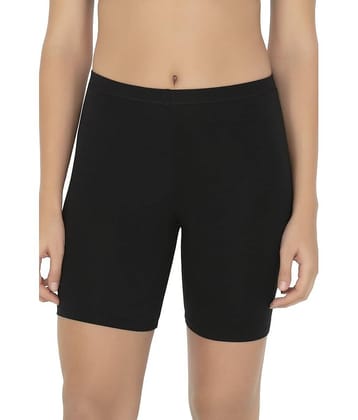 Amante Cotton Women's Boy Shorts ( Black )