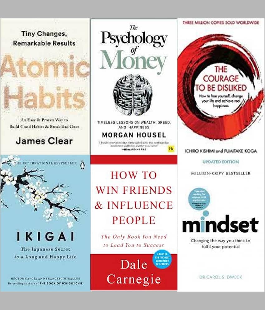 Atomic Habits + Psychology of Money + Ikigai + How To  Win Friends Influence People + The Courage To Be Disliked + Mindset