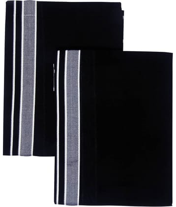 GOWRI TEX Cotton Blend Men's Lungi Black ( Pack of 2 )